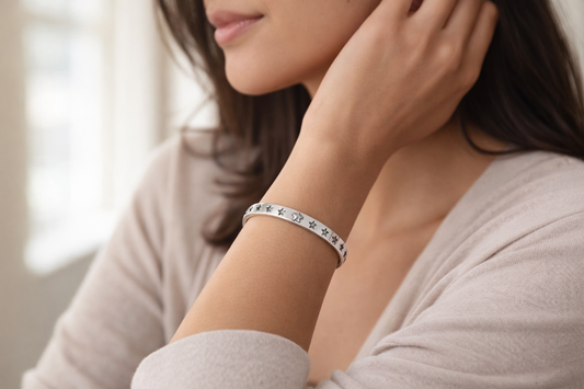 Silver Star Cuff Bracelet