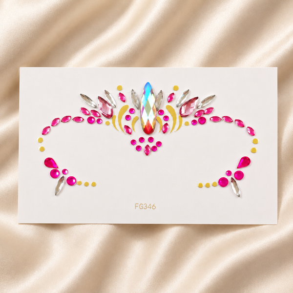 Hot Pink Festival Face Gems product image
