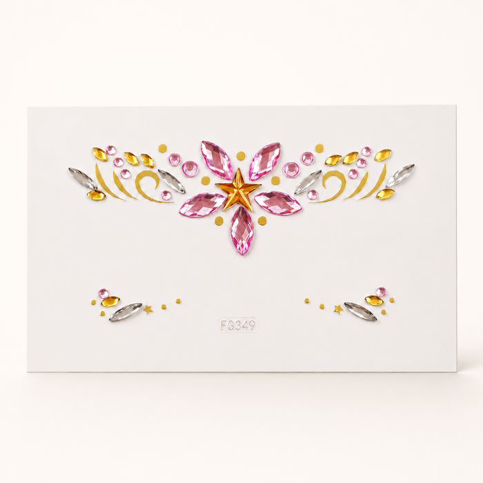 Pink Star Festival Face Gems product image