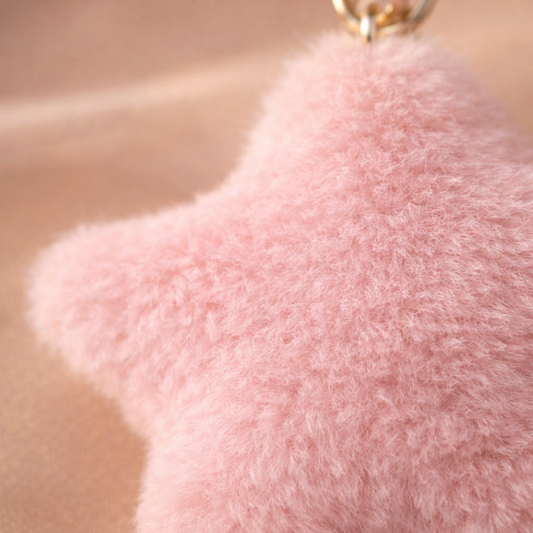 Star Pom Pom Keychain