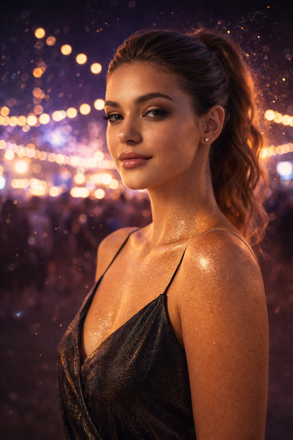 Long-lasting body shimmer glow for festivals, concerts and nights out