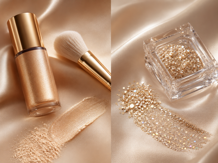 Body Glitter vs Shimmer Powder