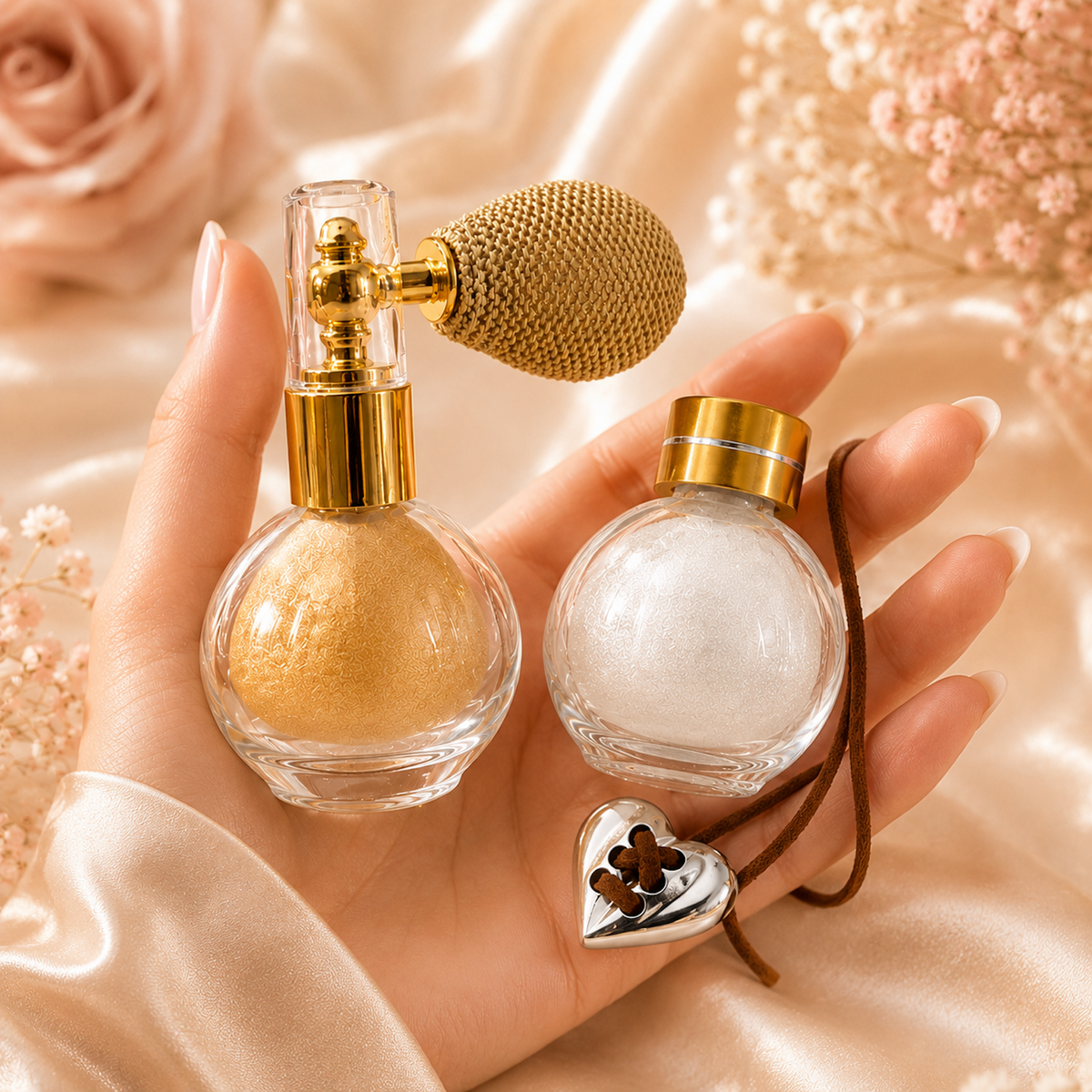Date Night Glow Beauty and Jewelry Gift Set product detail and texture