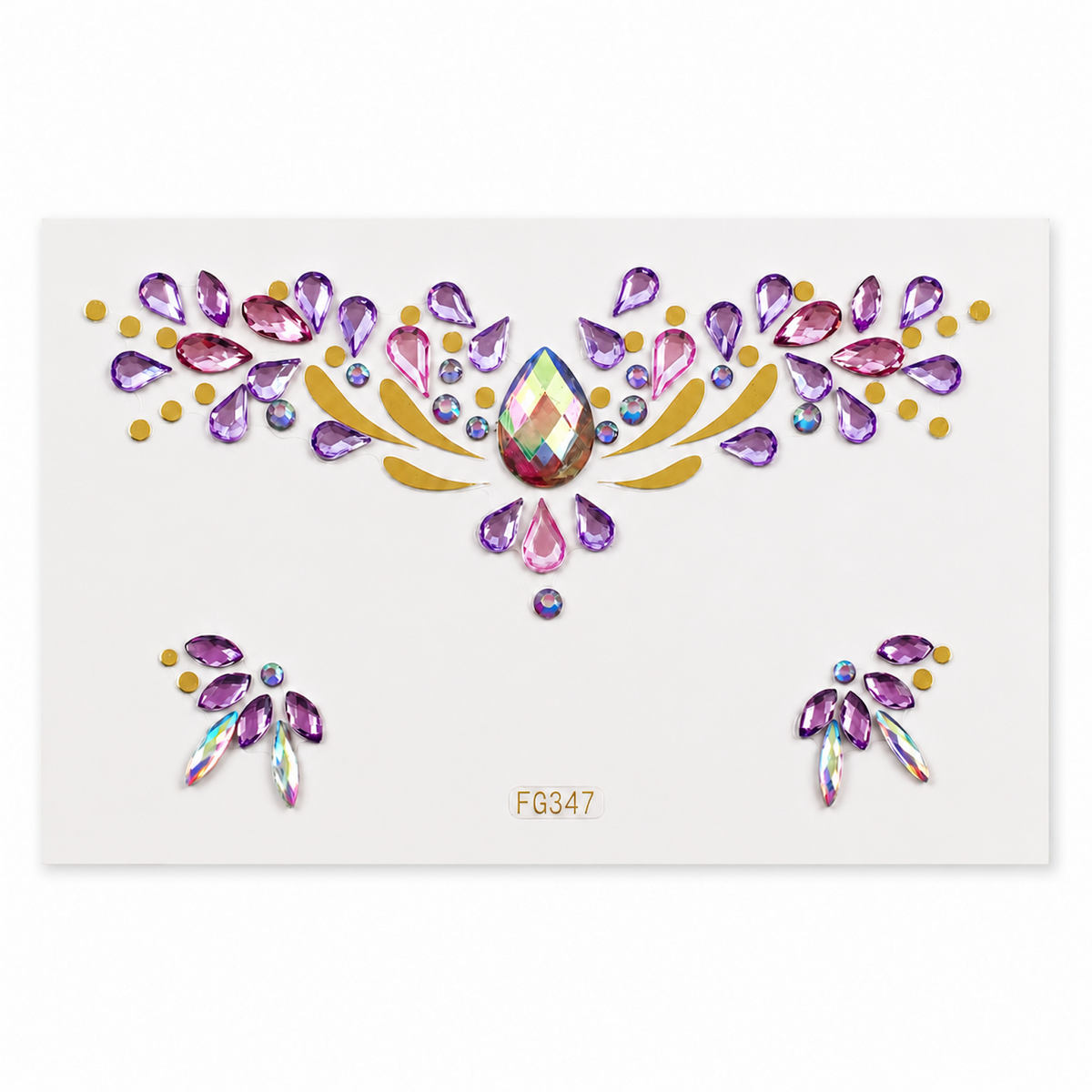 Pink and Purple Festival Face Gems gift-ready product presentation