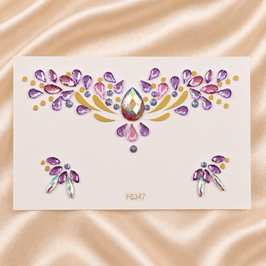 Pink and Purple Festival Face Gems hero product image