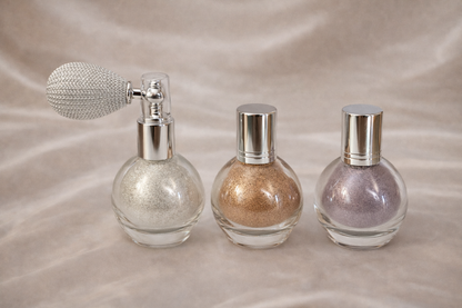 Luxury Body & Hair Shimmer Powder Trio (Silver, Gold & Lavender)
