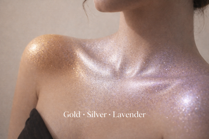 Luxury Body & Hair Shimmer Powder Trio (Silver, Gold & Lavender)
