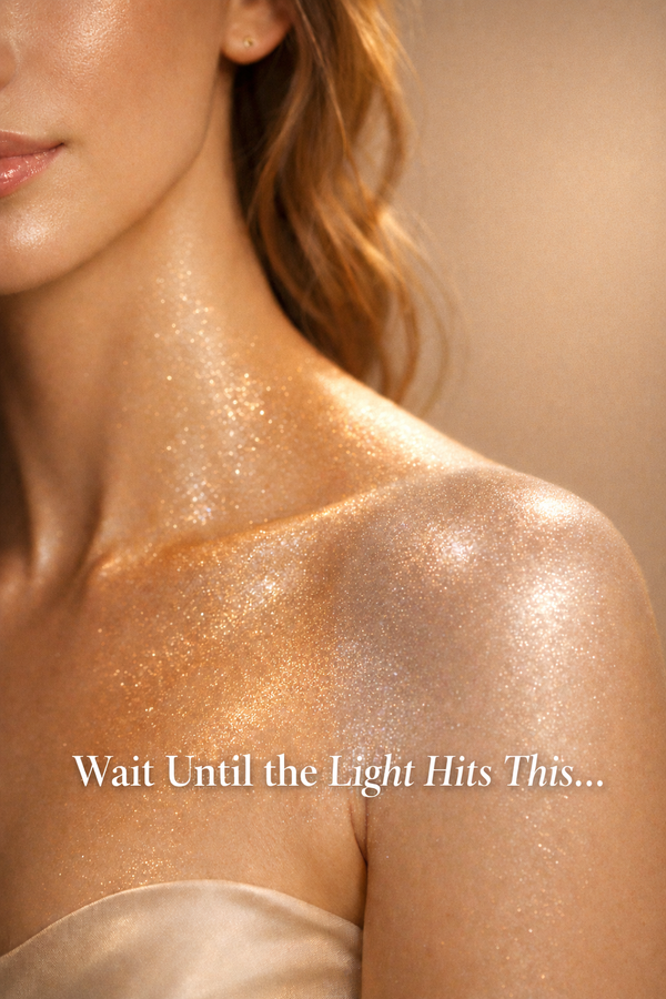Luxury Gold and Silver Body Shimmer Set for skin and hair glow