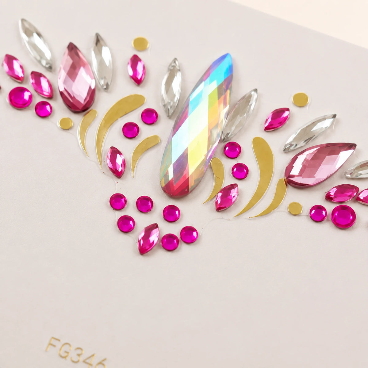 Close-up detail of Hot Pink Festival Face Gems Default Title