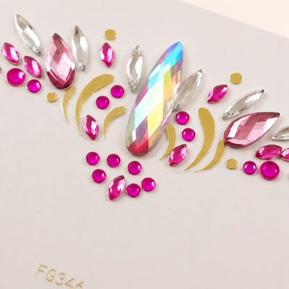 Close-up detail of Hot Pink Festival Face Gems Default Title