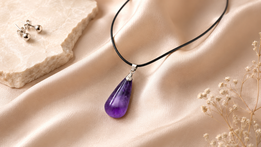 Purple Crystal Pendant Necklace from Skyy Gifts