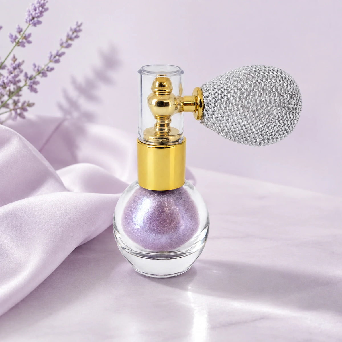 Lavender Body & Hair Shimmer Powder Default Title showing use case