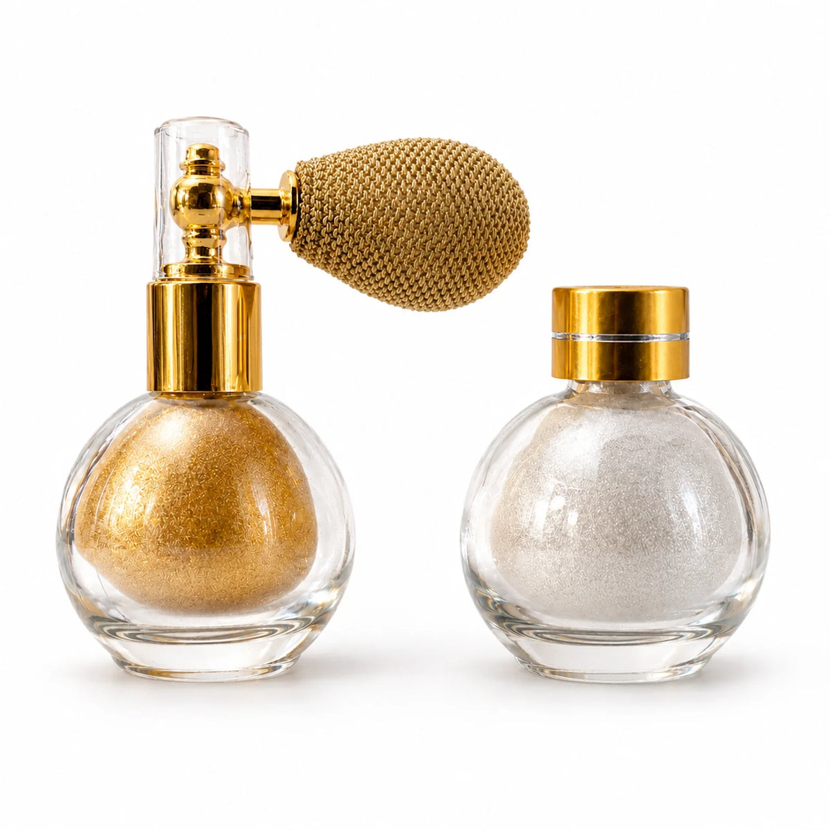 Luxury Gold & Silver Body Shimmer Set Default Title showing contents and packaging