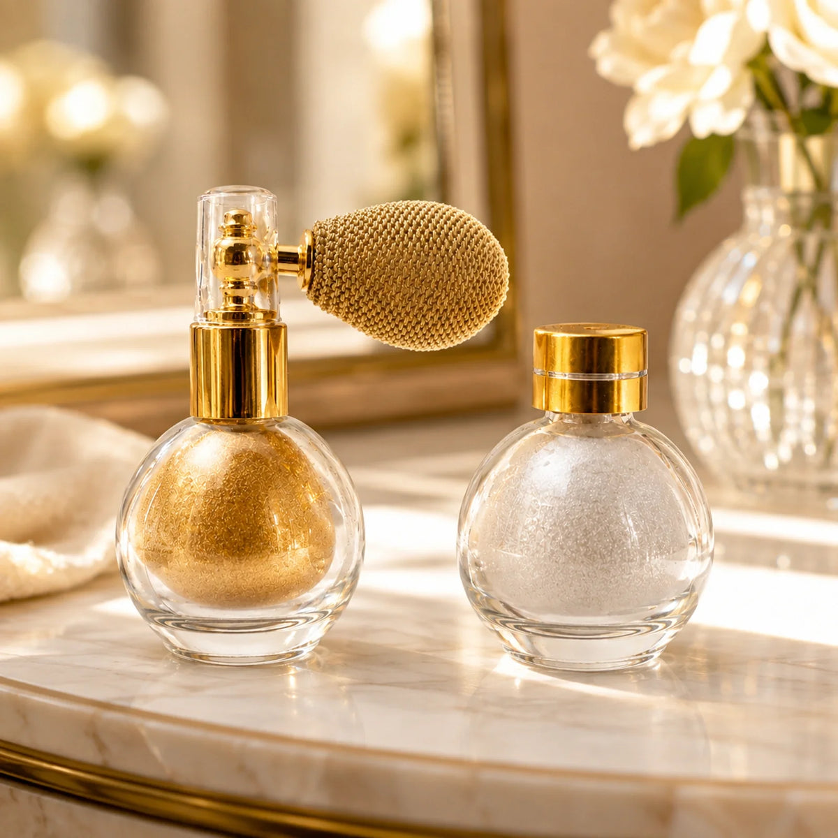 Luxury Gold & Silver Body Shimmer Set Default Title showing use case