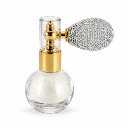Luxury Pearl White Body & Hair Shimmer Powder Default Title showing contents and packaging