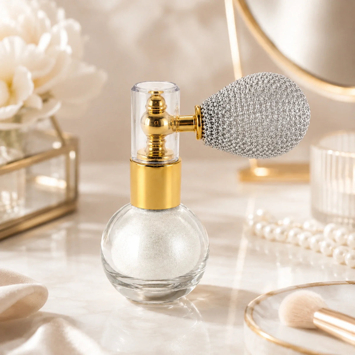 Luxury Pearl White Body & Hair Shimmer Powder Default Title showing use case