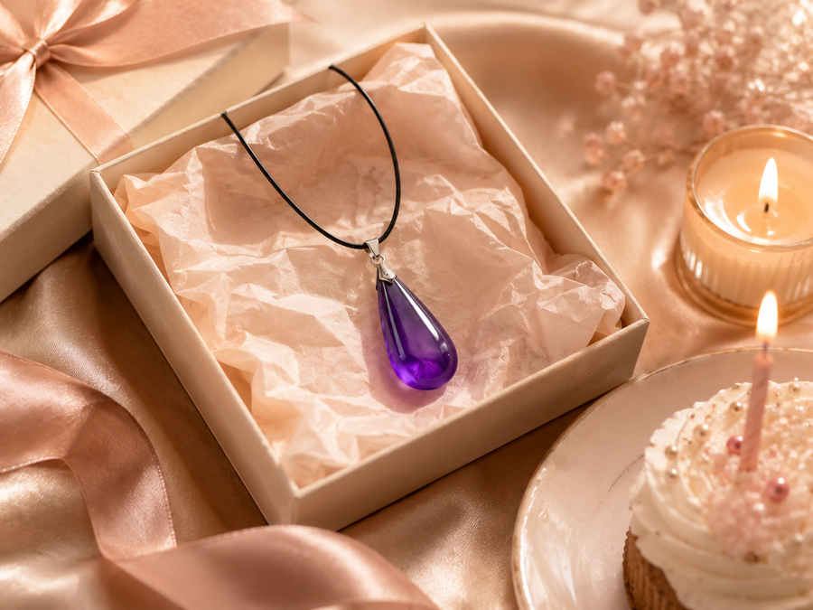 Purple Crystal Birthday Gift