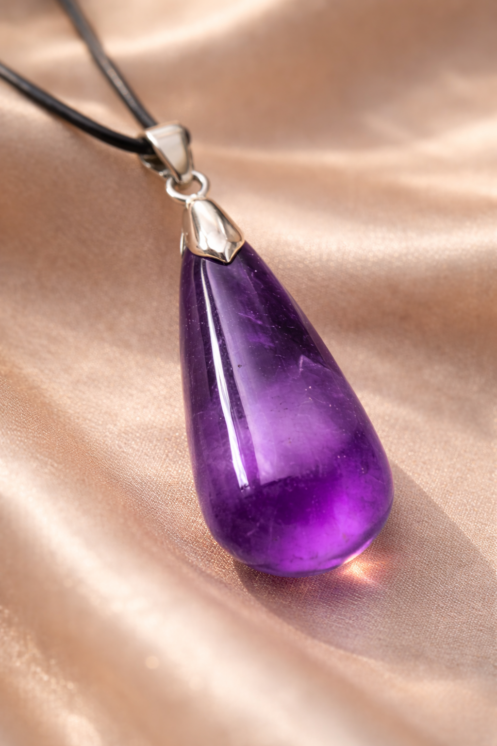 Purple Crystal Pendant Necklace