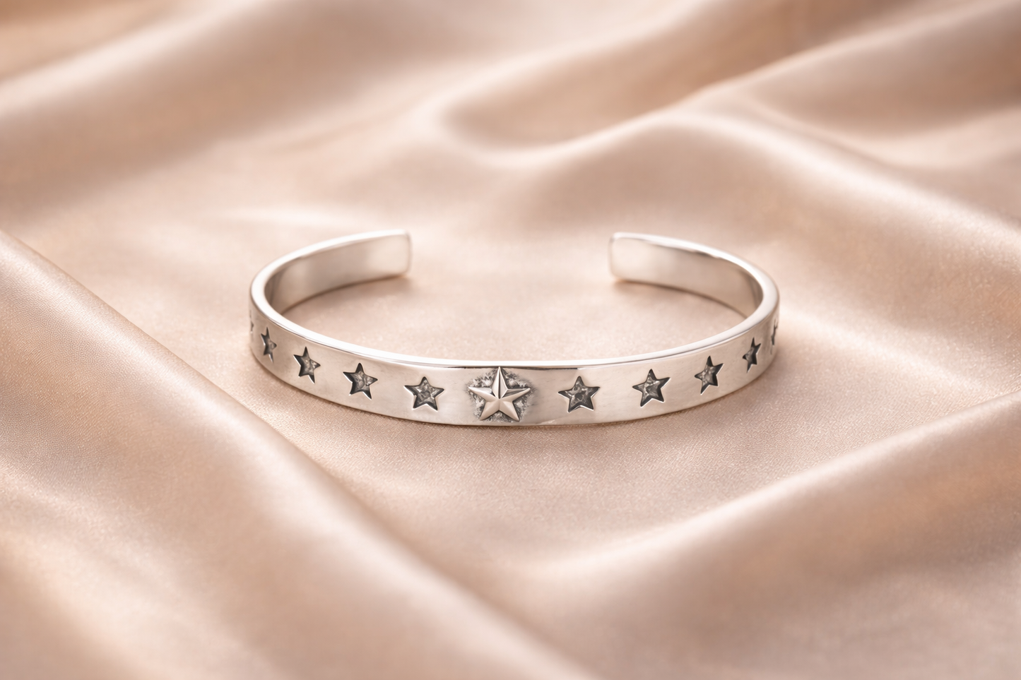 Silver Star Cuff Bracelet