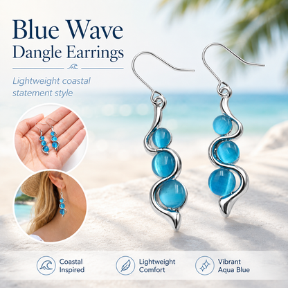 Blue Wave Dangle Earrings product guide graphic