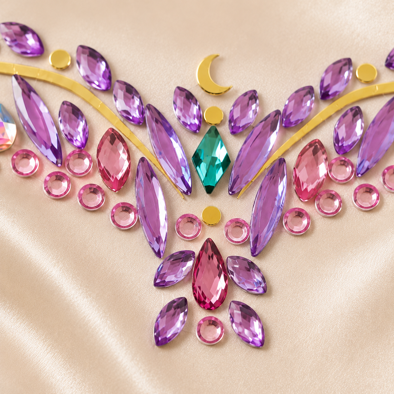 Close-up detail of Celestial Festival Face Gems