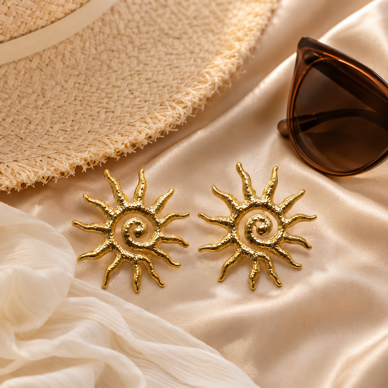 Golden Sun Earrings gift-ready packaging image