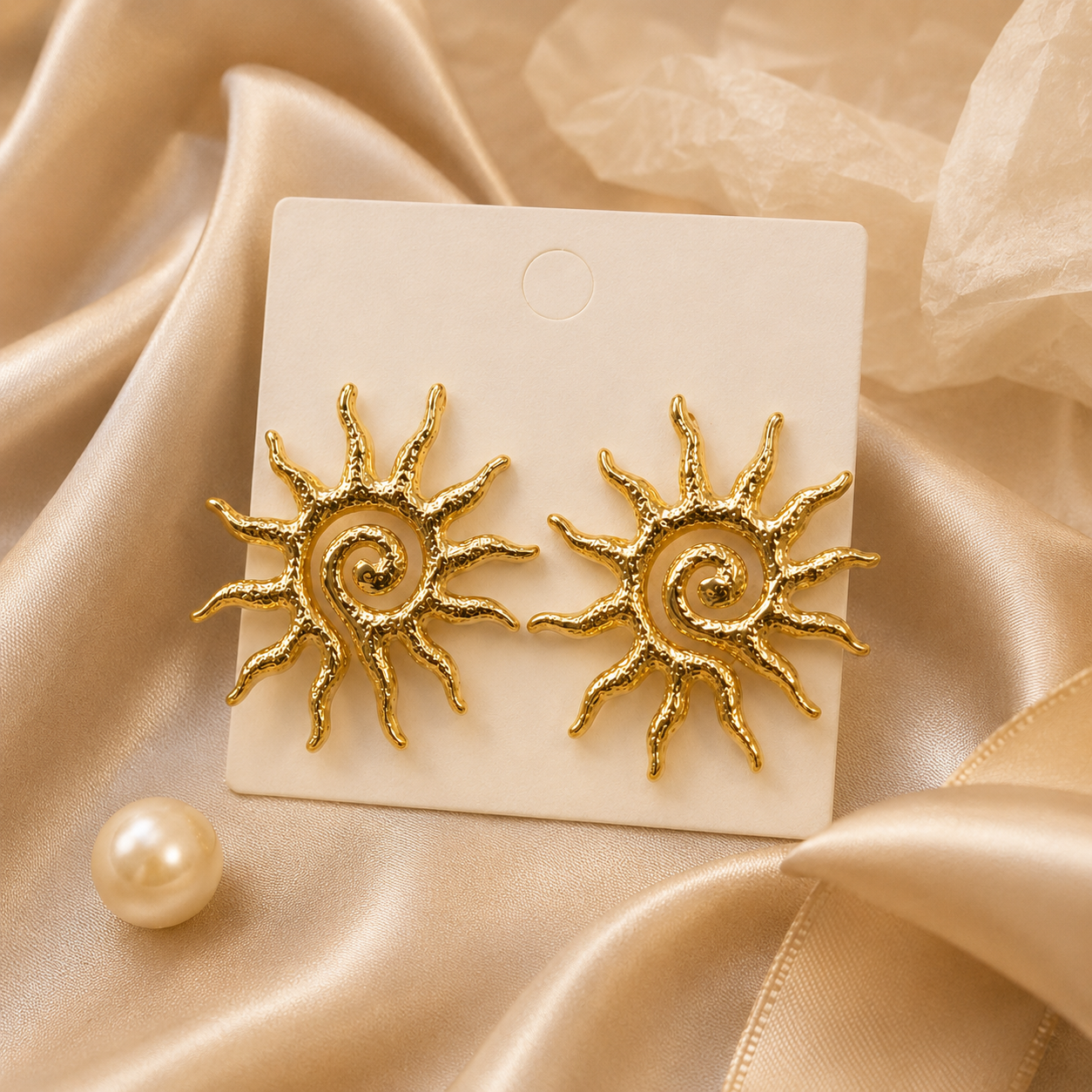 Golden Sun Earrings lifestyle image