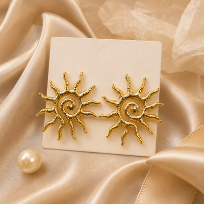 Golden Sun Earrings lifestyle image