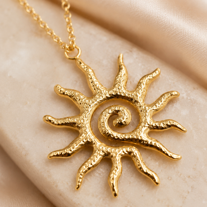 Close-up detail of Hot Sun Necklace