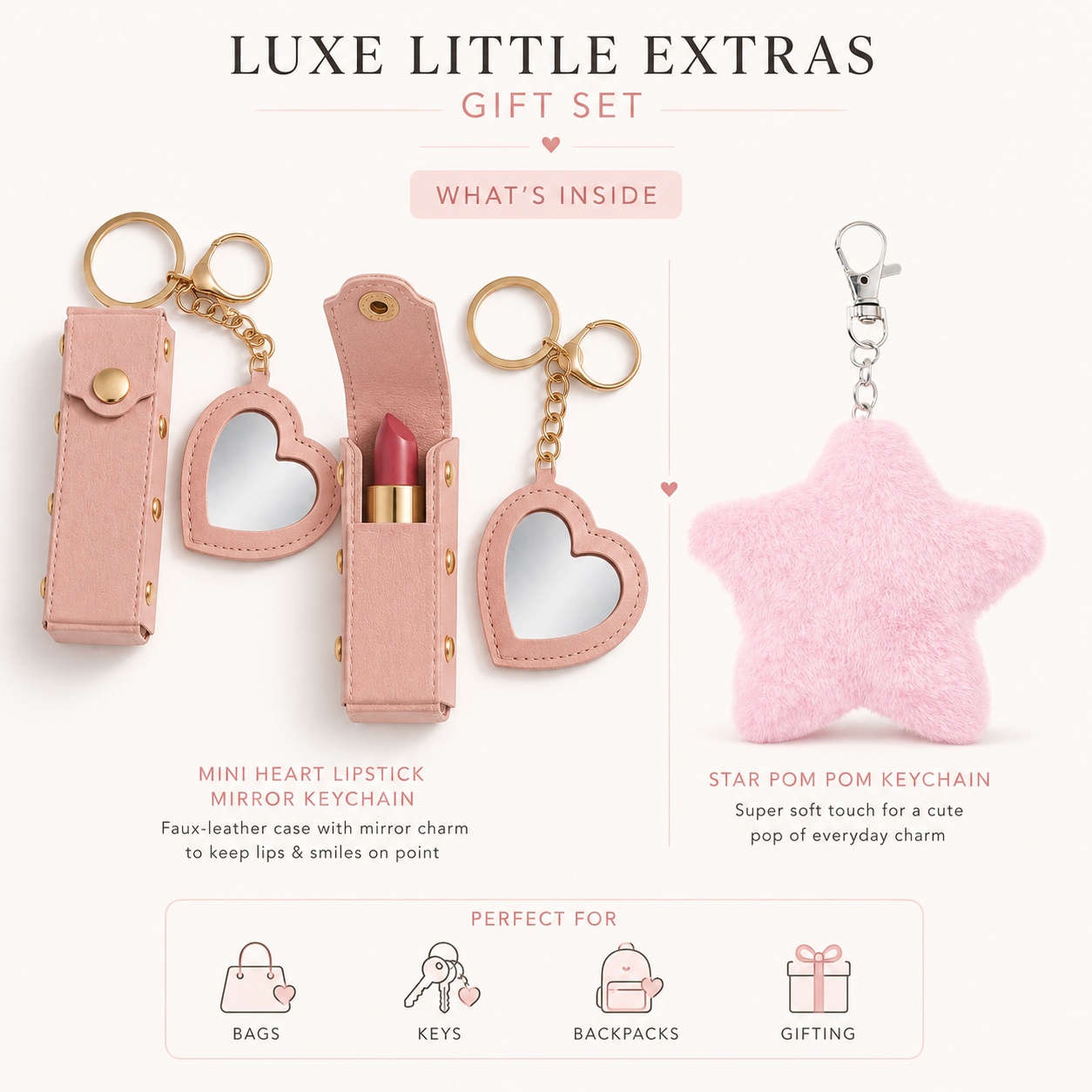 Luxe Little Extras Gift Set product guide graphic