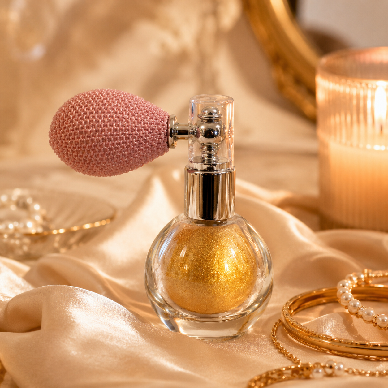 Luxury Gold Body and Hair Shimmer Powder styling inspiration image
