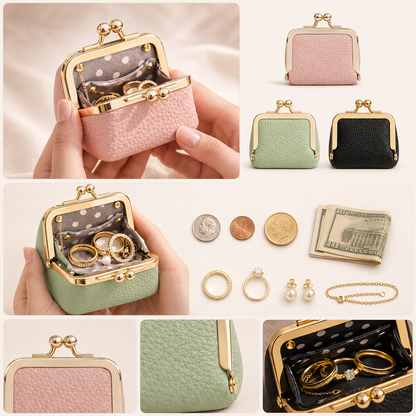 Mini Leather Coin Purse Wallet product guide graphic