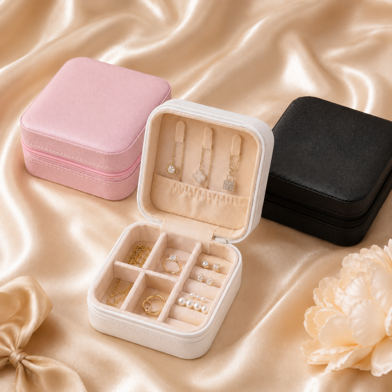 Mini Travel Jewelry Organizer Box lifestyle image