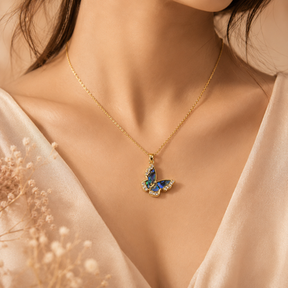 Natural Shell Butterfly Necklace lifestyle image