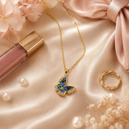 Natural Shell Butterfly Necklace styling inspiration image