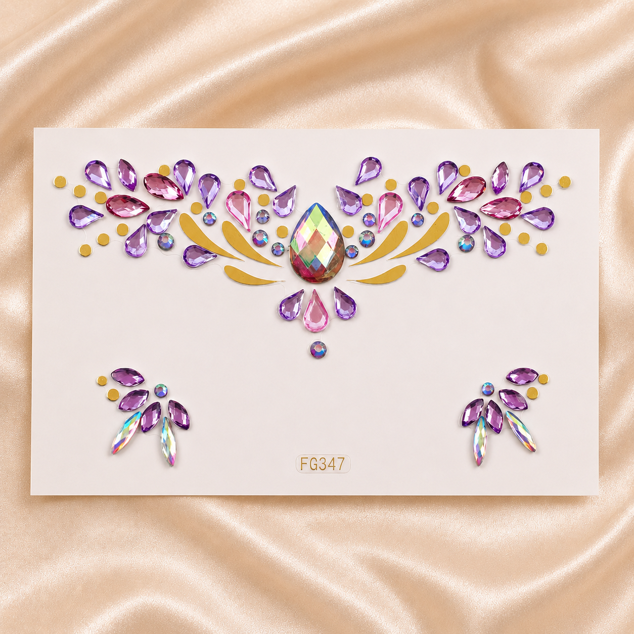 Pink and Purple Festival Face Gems product image