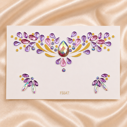 Pink and Purple Festival Face Gems product image