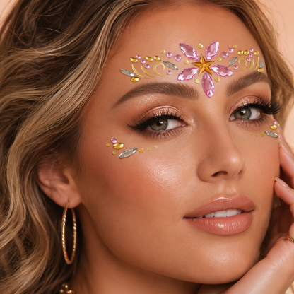 Pink Star Festival Face Gems lifestyle image