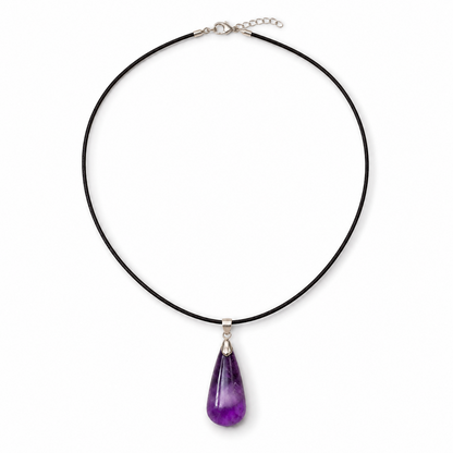 Purple Crystal Pendant Necklace clean product image