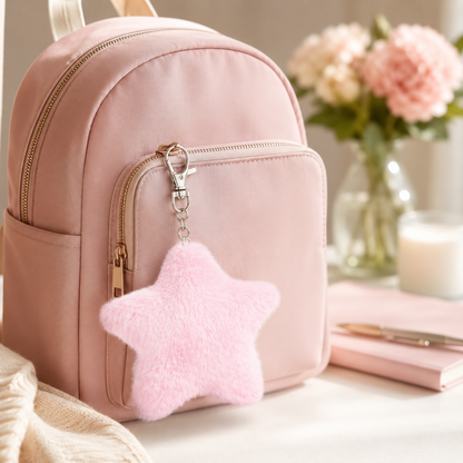 Star Pom Pom Keychain styling inspiration image
