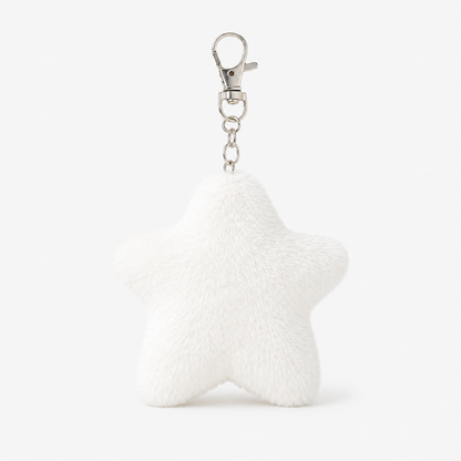 Star Pom Pom Keychain Default Title showing contents and packaging