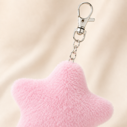 Close-up detail of Star Pom Pom Keychain Default Title