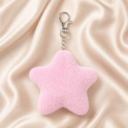 Star Pom Pom Keychain Default Title in lifestyle context