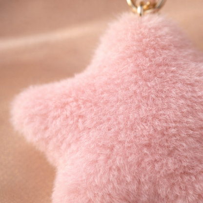 Star Pom Pom Keychain