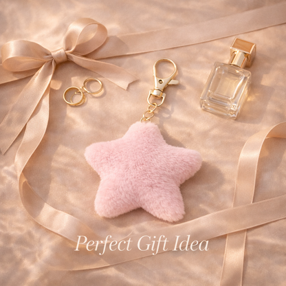 Star Pom Pom Keychain