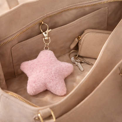 Star Pom Pom Keychain