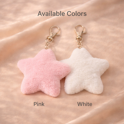 Star Pom Pom Keychain