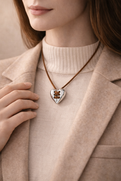 Vintage Silver Heart Necklace